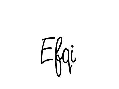 Make a beautiful signature design for name Efqi. With this signature (Angelique-Rose-font-FFP) style, you can create a handwritten signature for free. Efqi signature style 5 images and pictures png