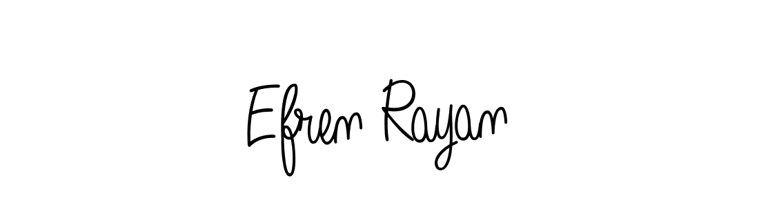 Use a signature maker to create a handwritten signature online. With this signature software, you can design (Angelique-Rose-font-FFP) your own signature for name Efren Rayan. Efren Rayan signature style 5 images and pictures png