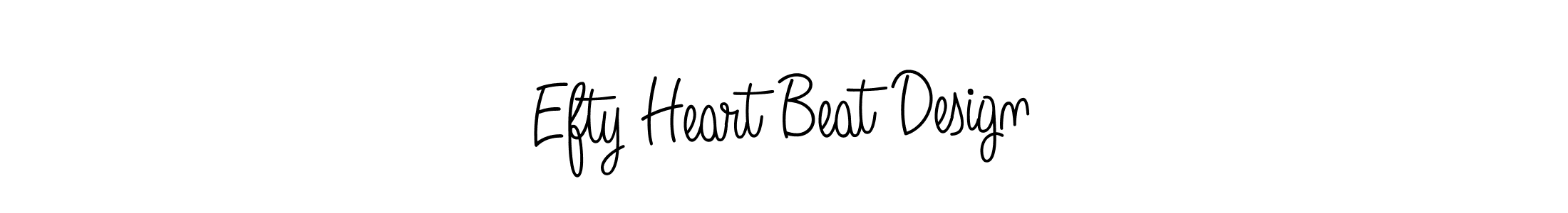 Efty Heart Beat Design stylish signature style. Best Handwritten Sign (Angelique-Rose-font-FFP) for my name. Handwritten Signature Collection Ideas for my name Efty Heart Beat Design. Efty Heart Beat Design signature style 5 images and pictures png