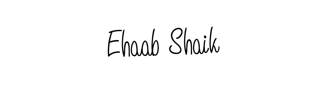 Design your own signature with our free online signature maker. With this signature software, you can create a handwritten (Angelique-Rose-font-FFP) signature for name Ehaab Shaik. Ehaab Shaik signature style 5 images and pictures png