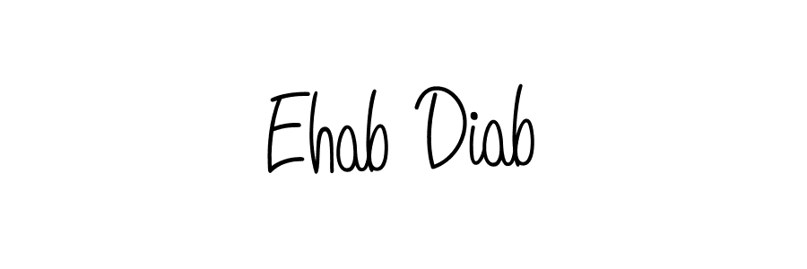 How to Draw Ehab Diab signature style? Angelique-Rose-font-FFP is a latest design signature styles for name Ehab Diab. Ehab Diab signature style 5 images and pictures png