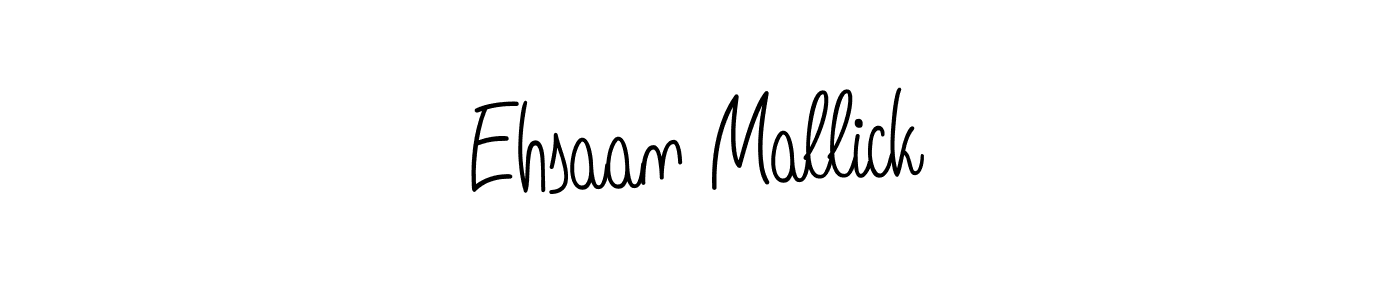 How to make Ehsaan Mallick name signature. Use Angelique-Rose-font-FFP style for creating short signs online. This is the latest handwritten sign. Ehsaan Mallick signature style 5 images and pictures png
