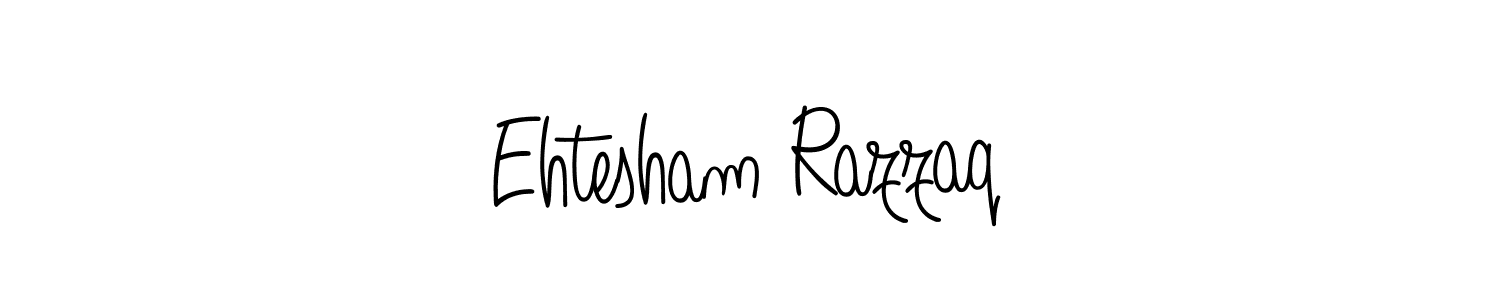 You should practise on your own different ways (Angelique-Rose-font-FFP) to write your name (Ehtesham Razzaq) in signature. don't let someone else do it for you. Ehtesham Razzaq signature style 5 images and pictures png