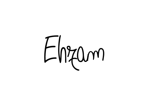 You should practise on your own different ways (Angelique-Rose-font-FFP) to write your name (Ehzam) in signature. don't let someone else do it for you. Ehzam signature style 5 images and pictures png
