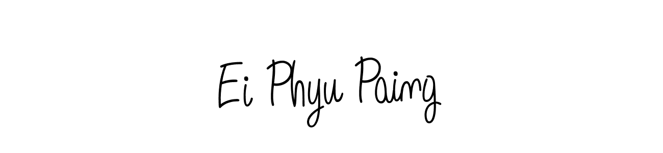 Ei Phyu Paing stylish signature style. Best Handwritten Sign (Angelique-Rose-font-FFP) for my name. Handwritten Signature Collection Ideas for my name Ei Phyu Paing. Ei Phyu Paing signature style 5 images and pictures png