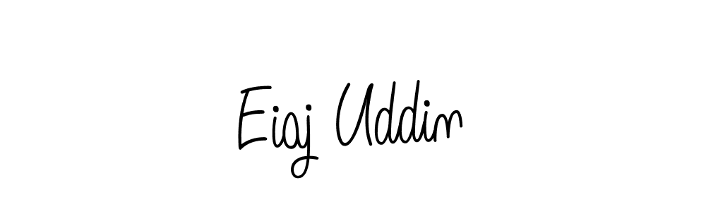How to make Eiaj Uddin name signature. Use Angelique-Rose-font-FFP style for creating short signs online. This is the latest handwritten sign. Eiaj Uddin signature style 5 images and pictures png