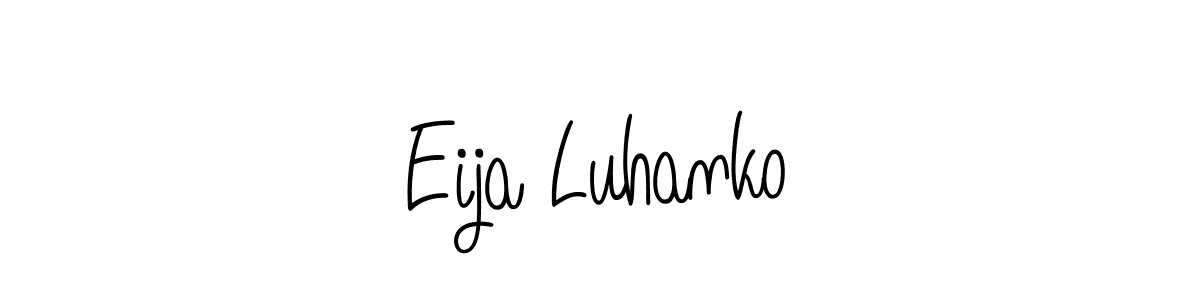 Design your own signature with our free online signature maker. With this signature software, you can create a handwritten (Angelique-Rose-font-FFP) signature for name Eija Luhanko. Eija Luhanko signature style 5 images and pictures png