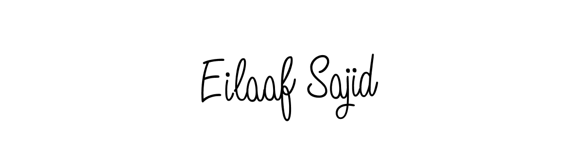 You should practise on your own different ways (Angelique-Rose-font-FFP) to write your name (Eilaaf Sajid) in signature. don't let someone else do it for you. Eilaaf Sajid signature style 5 images and pictures png