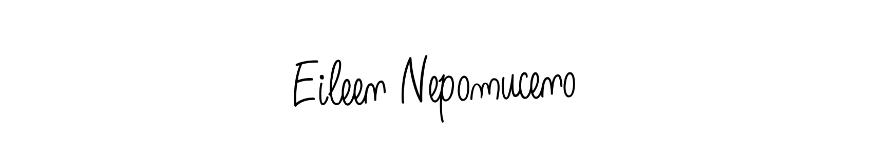 if you are searching for the best signature style for your name Eileen Nepomuceno. so please give up your signature search. here we have designed multiple signature styles  using Angelique-Rose-font-FFP. Eileen Nepomuceno signature style 5 images and pictures png