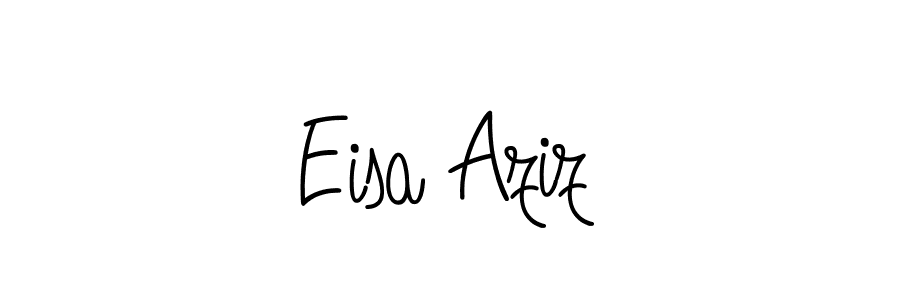 How to make Eisa Aziz name signature. Use Angelique-Rose-font-FFP style for creating short signs online. This is the latest handwritten sign. Eisa Aziz signature style 5 images and pictures png