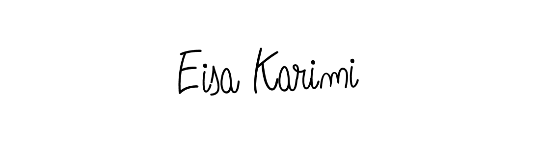 How to Draw Eisa Karimi signature style? Angelique-Rose-font-FFP is a latest design signature styles for name Eisa Karimi. Eisa Karimi signature style 5 images and pictures png