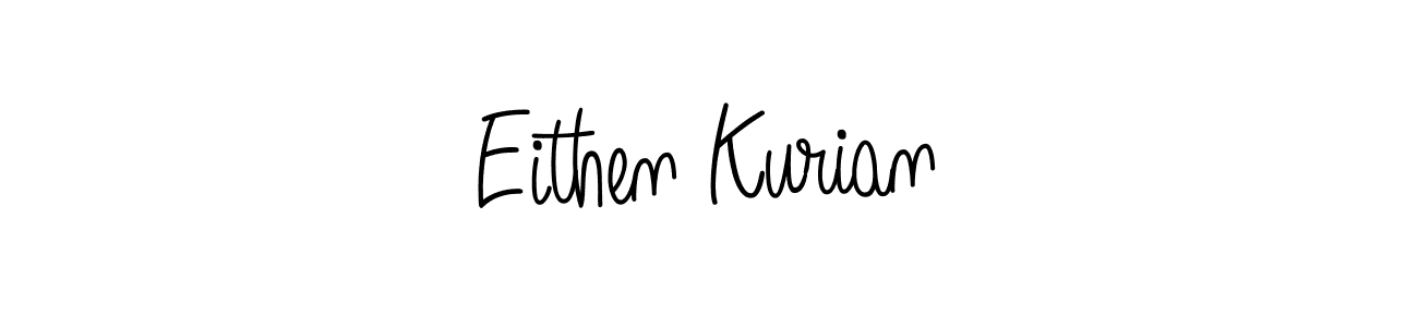 Use a signature maker to create a handwritten signature online. With this signature software, you can design (Angelique-Rose-font-FFP) your own signature for name Eithen Kurian. Eithen Kurian signature style 5 images and pictures png