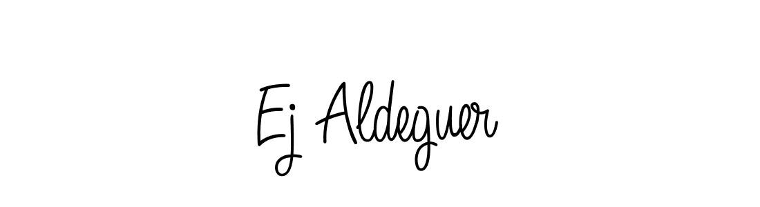 You should practise on your own different ways (Angelique-Rose-font-FFP) to write your name (Ej Aldeguer) in signature. don't let someone else do it for you. Ej Aldeguer signature style 5 images and pictures png