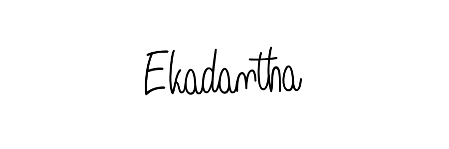 Make a beautiful signature design for name Ekadantha. With this signature (Angelique-Rose-font-FFP) style, you can create a handwritten signature for free. Ekadantha signature style 5 images and pictures png
