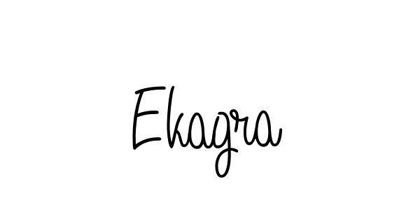 Use a signature maker to create a handwritten signature online. With this signature software, you can design (Angelique-Rose-font-FFP) your own signature for name Ekagra. Ekagra signature style 5 images and pictures png