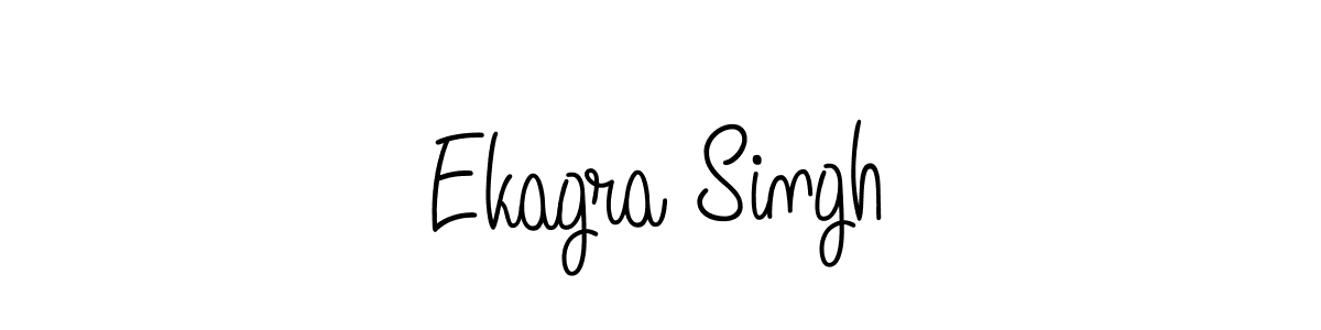 Use a signature maker to create a handwritten signature online. With this signature software, you can design (Angelique-Rose-font-FFP) your own signature for name Ekagra Singh. Ekagra Singh signature style 5 images and pictures png