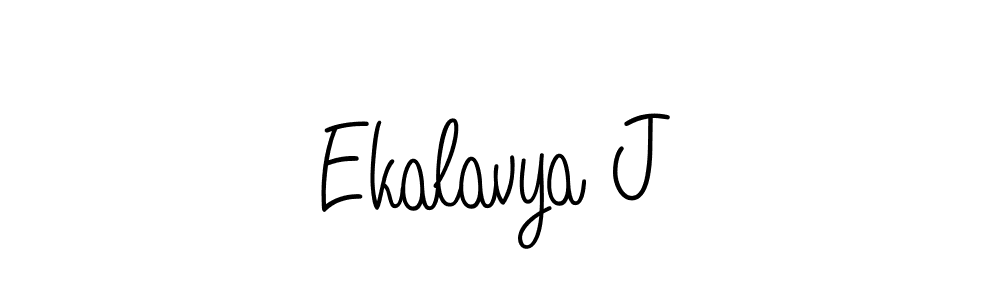 Ekalavya J stylish signature style. Best Handwritten Sign (Angelique-Rose-font-FFP) for my name. Handwritten Signature Collection Ideas for my name Ekalavya J. Ekalavya J signature style 5 images and pictures png