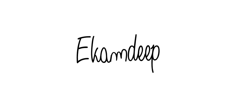 Make a beautiful signature design for name Ekamdeep. With this signature (Angelique-Rose-font-FFP) style, you can create a handwritten signature for free. Ekamdeep signature style 5 images and pictures png