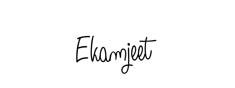 Ekamjeet stylish signature style. Best Handwritten Sign (Angelique-Rose-font-FFP) for my name. Handwritten Signature Collection Ideas for my name Ekamjeet. Ekamjeet signature style 5 images and pictures png