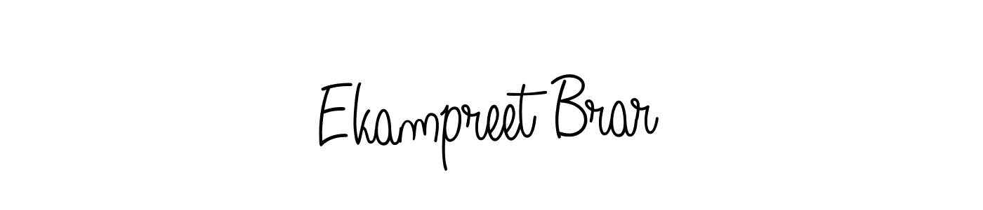 Make a beautiful signature design for name Ekampreet Brar. With this signature (Angelique-Rose-font-FFP) style, you can create a handwritten signature for free. Ekampreet Brar signature style 5 images and pictures png