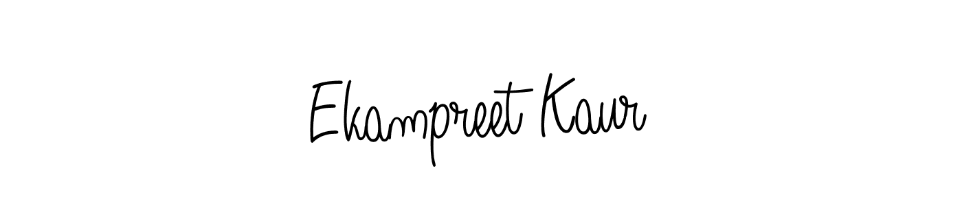 Create a beautiful signature design for name Ekampreet Kaur. With this signature (Angelique-Rose-font-FFP) fonts, you can make a handwritten signature for free. Ekampreet Kaur signature style 5 images and pictures png