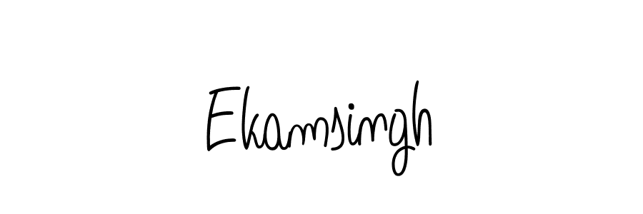 You should practise on your own different ways (Angelique-Rose-font-FFP) to write your name (Ekamsingh) in signature. don't let someone else do it for you. Ekamsingh signature style 5 images and pictures png