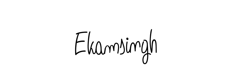 You should practise on your own different ways (Angelique-Rose-font-FFP) to write your name (Ekamsingh) in signature. don't let someone else do it for you. Ekamsingh signature style 5 images and pictures png