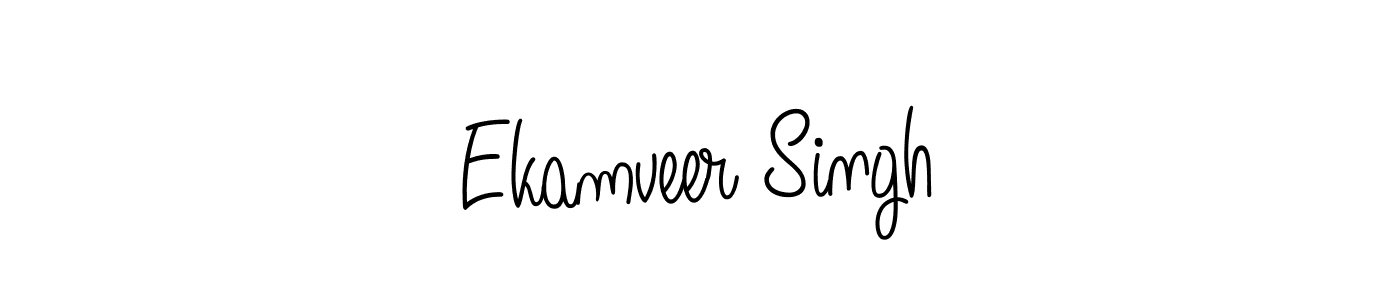 Create a beautiful signature design for name Ekamveer Singh. With this signature (Angelique-Rose-font-FFP) fonts, you can make a handwritten signature for free. Ekamveer Singh signature style 5 images and pictures png