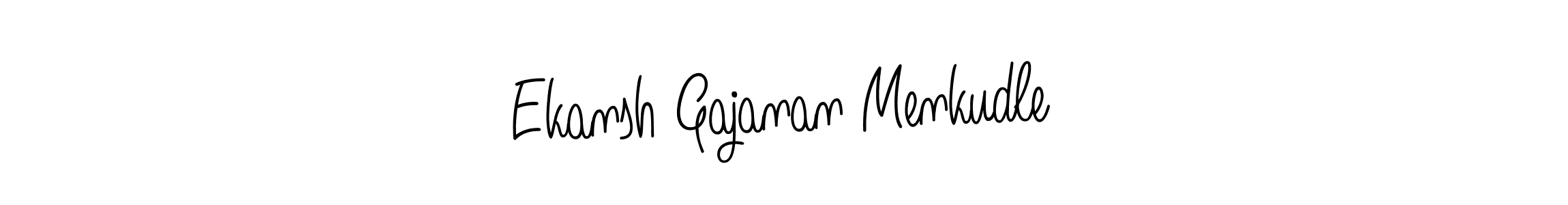 How to make Ekansh Gajanan Menkudle name signature. Use Angelique-Rose-font-FFP style for creating short signs online. This is the latest handwritten sign. Ekansh Gajanan Menkudle signature style 5 images and pictures png