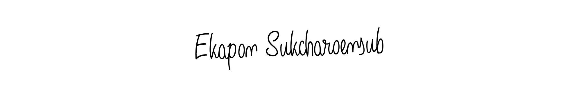 The best way (Angelique-Rose-font-FFP) to make a short signature is to pick only two or three words in your name. The name Ekapon Sukcharoensub include a total of six letters. For converting this name. Ekapon Sukcharoensub signature style 5 images and pictures png