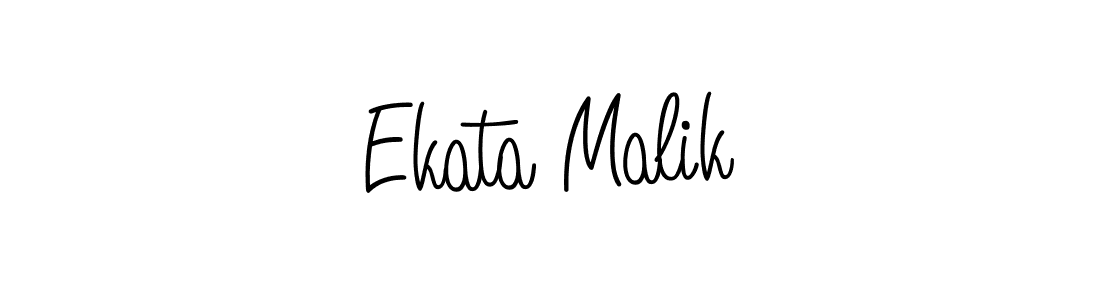 Make a beautiful signature design for name Ekata Malik. With this signature (Angelique-Rose-font-FFP) style, you can create a handwritten signature for free. Ekata Malik signature style 5 images and pictures png