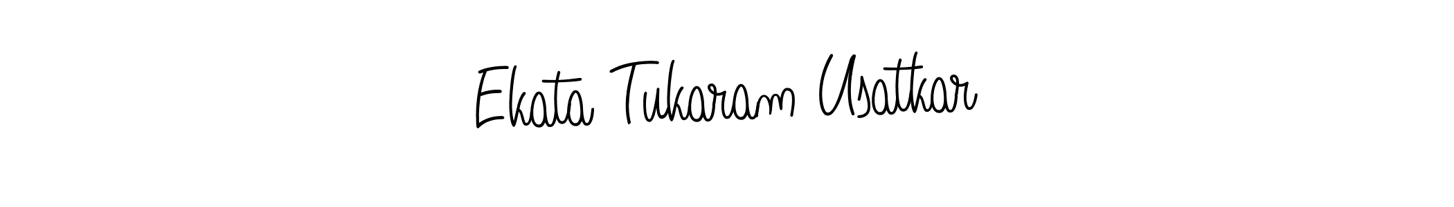 if you are searching for the best signature style for your name Ekata Tukaram Usatkar. so please give up your signature search. here we have designed multiple signature styles  using Angelique-Rose-font-FFP. Ekata Tukaram Usatkar signature style 5 images and pictures png