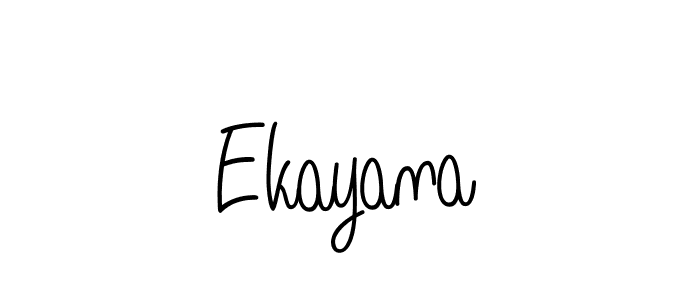 Design your own signature with our free online signature maker. With this signature software, you can create a handwritten (Angelique-Rose-font-FFP) signature for name Ekayana. Ekayana signature style 5 images and pictures png