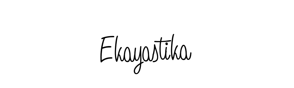 Use a signature maker to create a handwritten signature online. With this signature software, you can design (Angelique-Rose-font-FFP) your own signature for name Ekayastika. Ekayastika signature style 5 images and pictures png