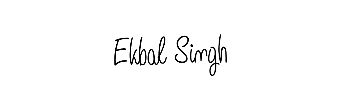 How to make Ekbal Singh name signature. Use Angelique-Rose-font-FFP style for creating short signs online. This is the latest handwritten sign. Ekbal Singh signature style 5 images and pictures png