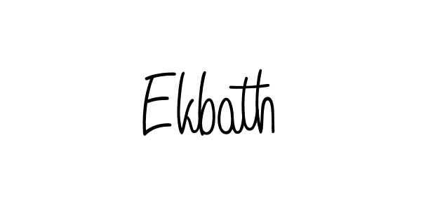 How to make Ekbath name signature. Use Angelique-Rose-font-FFP style for creating short signs online. This is the latest handwritten sign. Ekbath signature style 5 images and pictures png