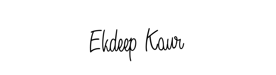 The best way (Angelique-Rose-font-FFP) to make a short signature is to pick only two or three words in your name. The name Ekdeep Kaur include a total of six letters. For converting this name. Ekdeep Kaur signature style 5 images and pictures png