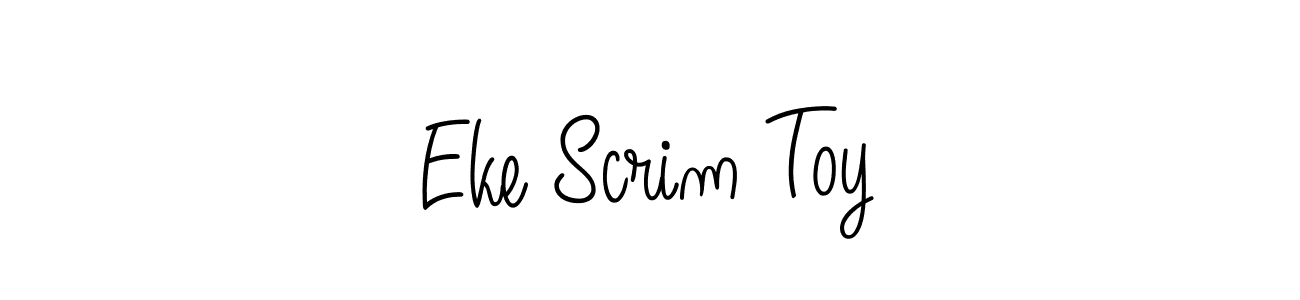 The best way (Angelique-Rose-font-FFP) to make a short signature is to pick only two or three words in your name. The name Eke Scrim Toy include a total of six letters. For converting this name. Eke Scrim Toy signature style 5 images and pictures png