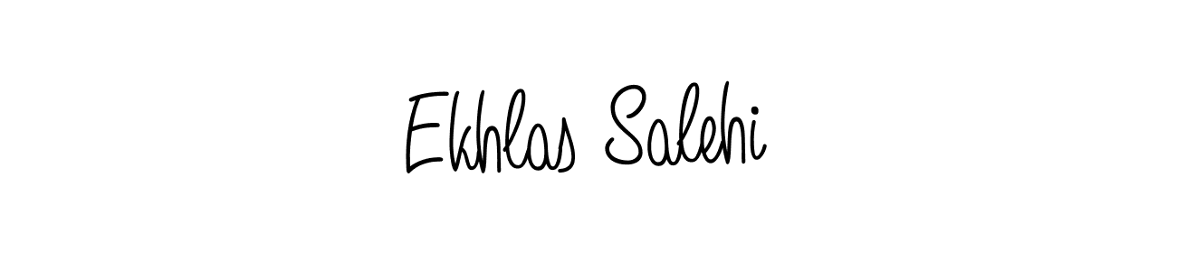 Use a signature maker to create a handwritten signature online. With this signature software, you can design (Angelique-Rose-font-FFP) your own signature for name Ekhlas Salehi. Ekhlas Salehi signature style 5 images and pictures png