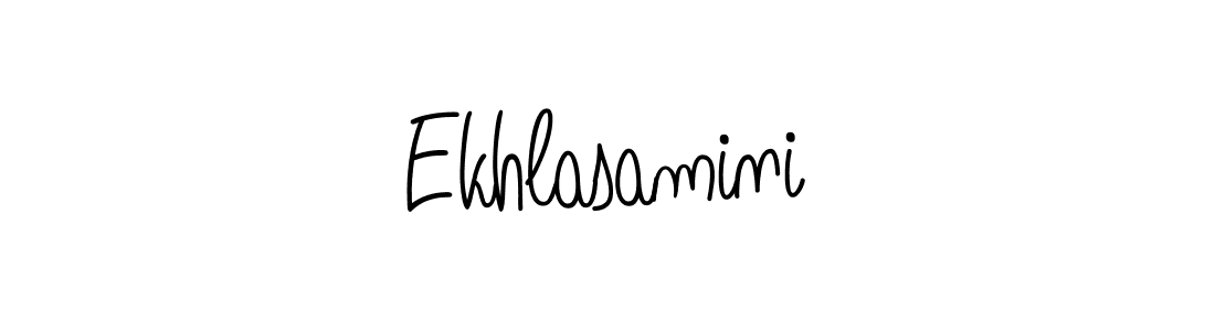 Use a signature maker to create a handwritten signature online. With this signature software, you can design (Angelique-Rose-font-FFP) your own signature for name Ekhlasamini. Ekhlasamini signature style 5 images and pictures png