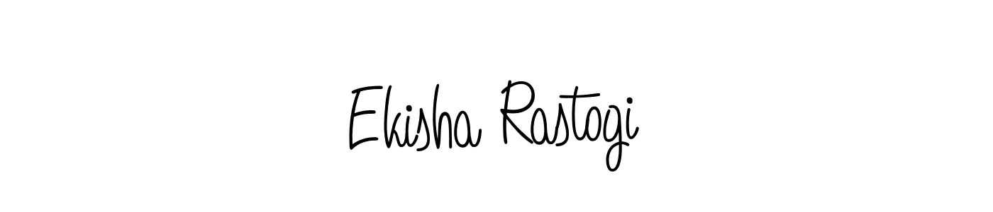 How to make Ekisha Rastogi name signature. Use Angelique-Rose-font-FFP style for creating short signs online. This is the latest handwritten sign. Ekisha Rastogi signature style 5 images and pictures png