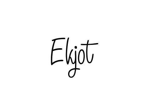 Use a signature maker to create a handwritten signature online. With this signature software, you can design (Angelique-Rose-font-FFP) your own signature for name Ekjot. Ekjot signature style 5 images and pictures png