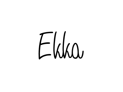 Ekka stylish signature style. Best Handwritten Sign (Angelique-Rose-font-FFP) for my name. Handwritten Signature Collection Ideas for my name Ekka. Ekka signature style 5 images and pictures png