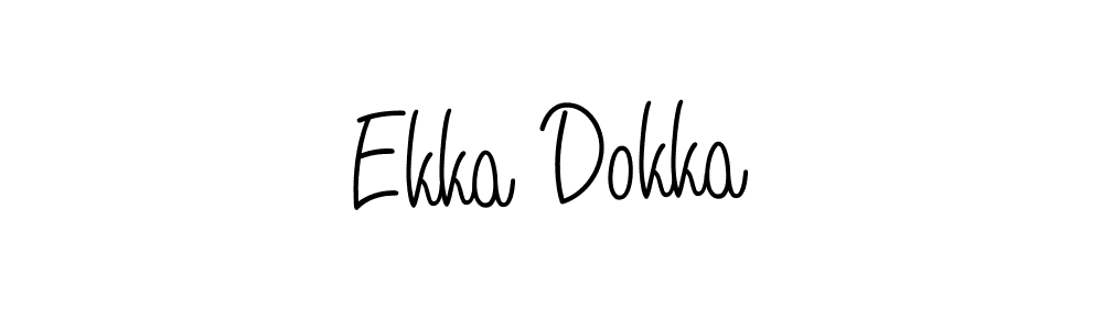 The best way (Angelique-Rose-font-FFP) to make a short signature is to pick only two or three words in your name. The name Ekka Dokka include a total of six letters. For converting this name. Ekka Dokka signature style 5 images and pictures png