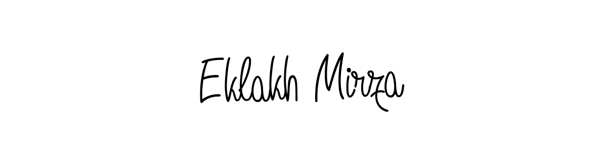 Eklakh Mirza stylish signature style. Best Handwritten Sign (Angelique-Rose-font-FFP) for my name. Handwritten Signature Collection Ideas for my name Eklakh Mirza. Eklakh Mirza signature style 5 images and pictures png