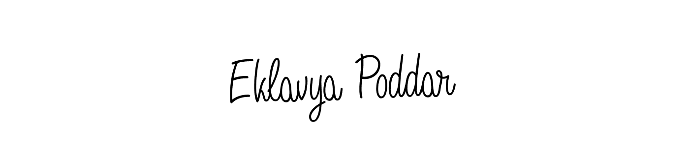 Make a beautiful signature design for name Eklavya Poddar. With this signature (Angelique-Rose-font-FFP) style, you can create a handwritten signature for free. Eklavya Poddar signature style 5 images and pictures png