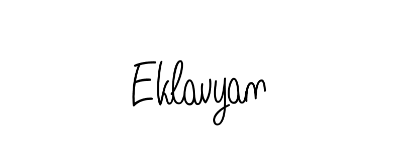 How to make Eklavyan name signature. Use Angelique-Rose-font-FFP style for creating short signs online. This is the latest handwritten sign. Eklavyan signature style 5 images and pictures png