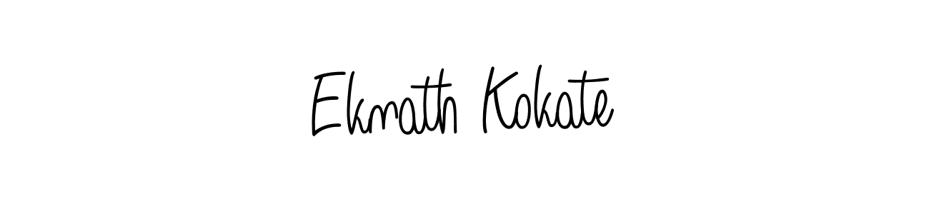 How to make Eknath Kokate name signature. Use Angelique-Rose-font-FFP style for creating short signs online. This is the latest handwritten sign. Eknath Kokate signature style 5 images and pictures png