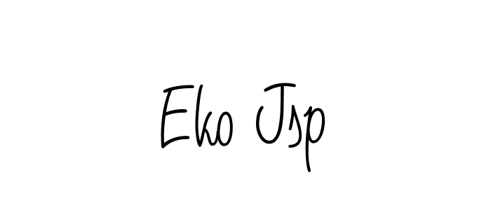 How to Draw Eko Jsp signature style? Angelique-Rose-font-FFP is a latest design signature styles for name Eko Jsp. Eko Jsp signature style 5 images and pictures png