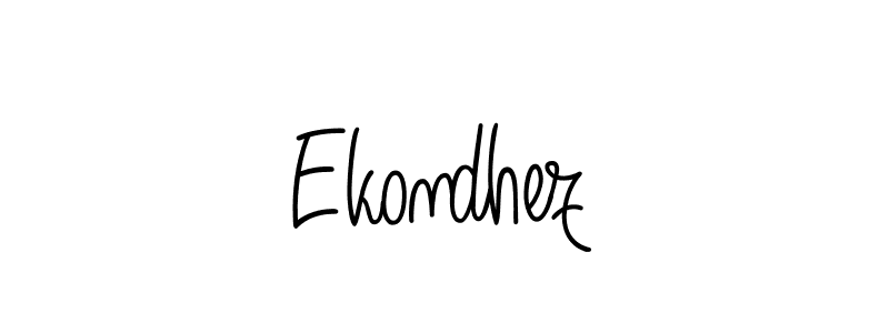 Make a beautiful signature design for name Ekondhez. With this signature (Angelique-Rose-font-FFP) style, you can create a handwritten signature for free. Ekondhez signature style 5 images and pictures png